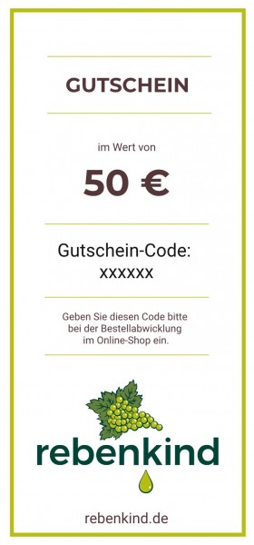 Wein-Geschenkgutschein "50 €"